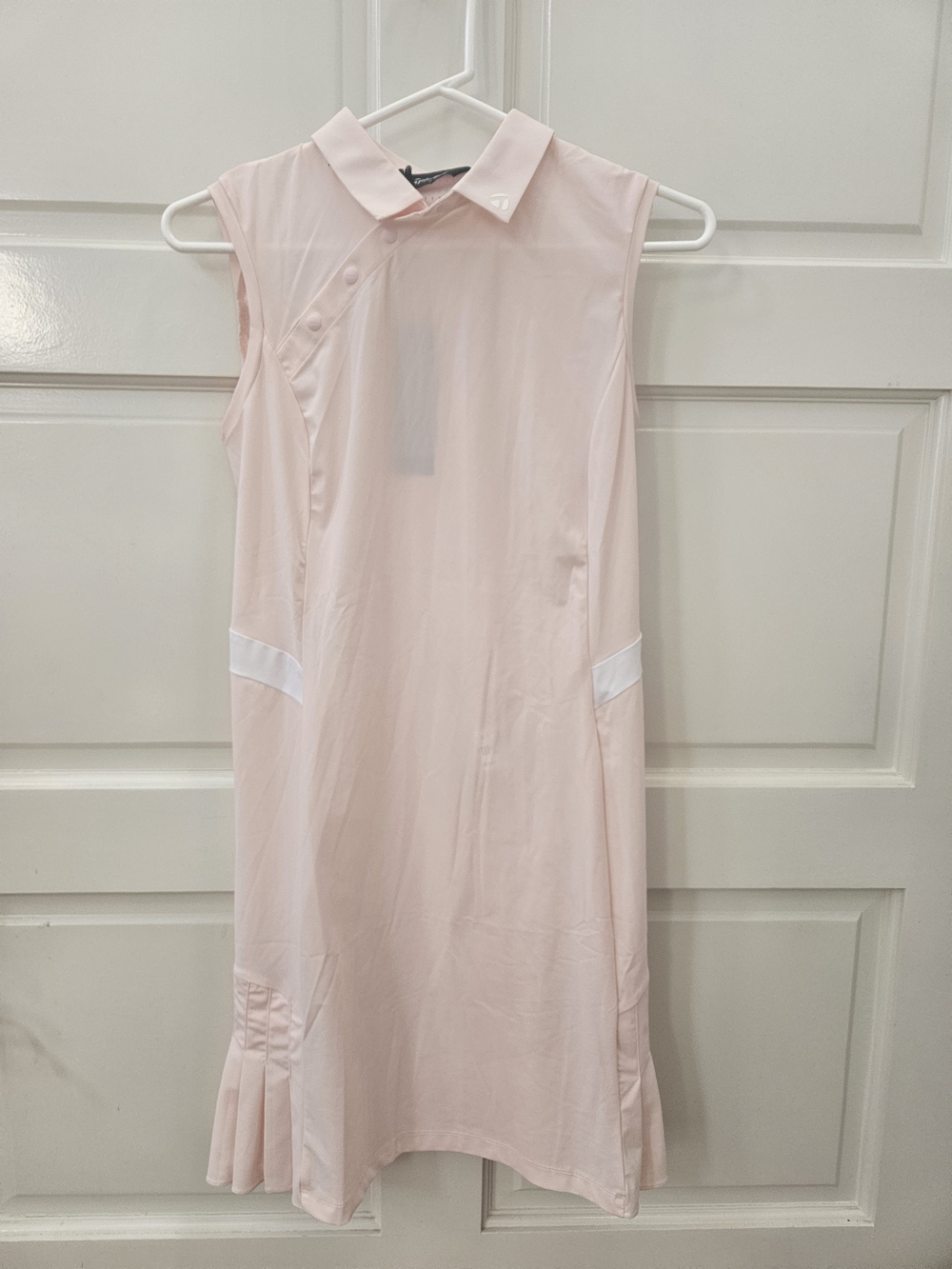NWT TaylorMade Sleeveless Light Pink Collared Mini Dress grom Korea